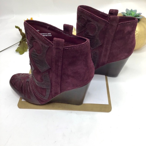 Steven STEVE MADDEN |  Mitch Wine Suede Western Boots - Picture 9 of 16